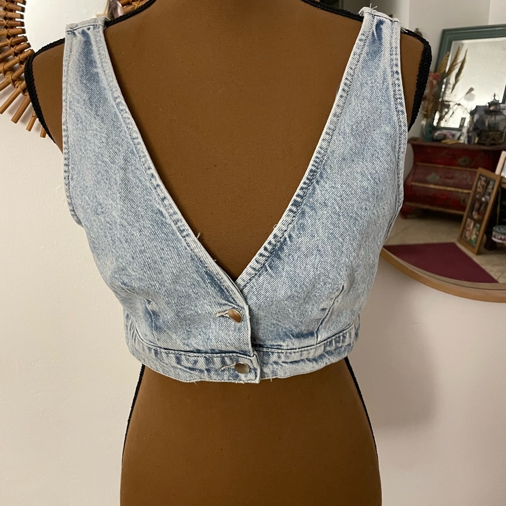 Stradivarius denim top, only tried on.